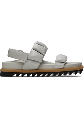 Dries Van Noten Off-White Padded Leather Sandals