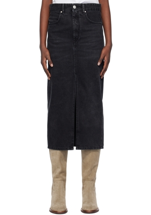 Isabel Marant Black Julicia Denim Midi Skirt
