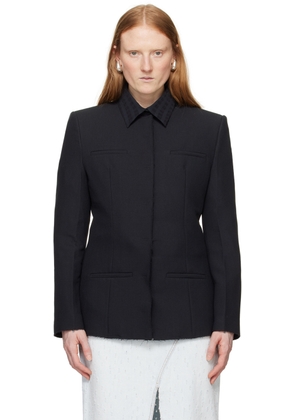 MSGM Black Raw Edge Blazer