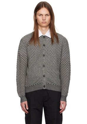 KOZABURO Black & Gray Honeycomb Cardigan