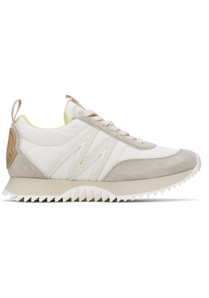 Moncler Beige & White Pacey Sneakers