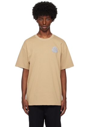 Moncler Beige Logo Reversible T-shirt