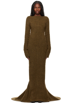 Rick Owens Tan Porterville Luna Maxi Dress