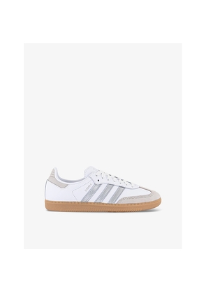 Womens Adidas Samba OG Logo-Print Leather and Suede Low-Top Trainers