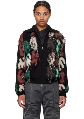 Andersson Bell Black Rainbow Intarsia Sweater