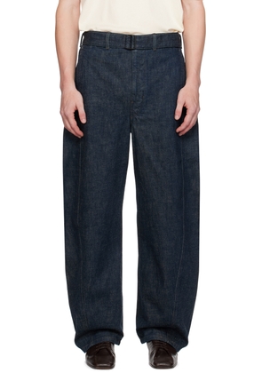LEMAIRE Indigo Twisted Belted Jeans