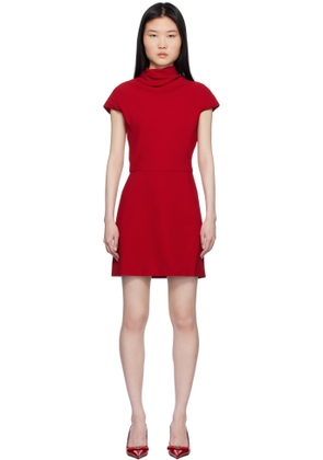 Versace Red Viscose Mix Cady Minidress