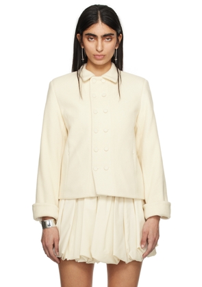 AARON ESH SSENSE Exclusive Beige Double-Breasted Jacket