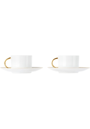 L'OBJET White Neptune Tea Cup & Saucer Set