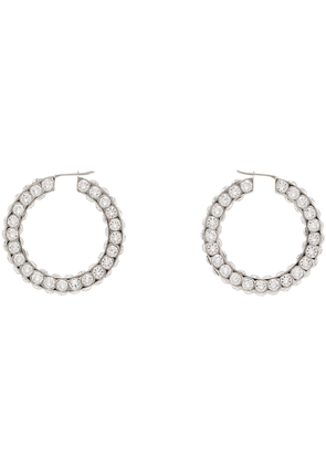 Amina Muaddi Silver Jah Big Hoop Earrings