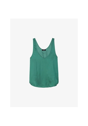Womens Zadig&Voltaire Tarys Scoop-Neck Satin Top