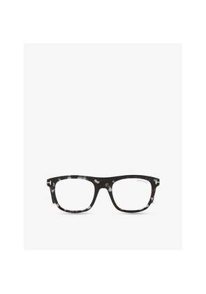Tom Ford Tr001852 Square-Frame Tortoiseshell Acetate Optical Glasses