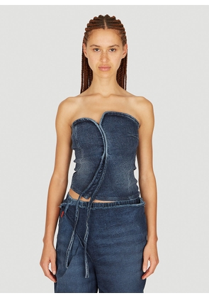 Ottolinger Denim Corset - Woman Tops Blue Xs