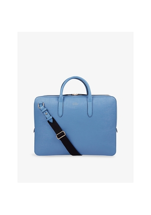 Mens Smythson Panama Slim Leather Briefcase