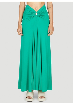 Paco Rabanne V Waistband Skirt - Woman Skirts Green Fr - 36