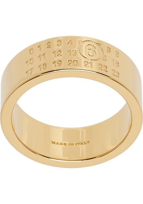 MM6 Maison Margiela Gold Numeric Minimal Signature Ring