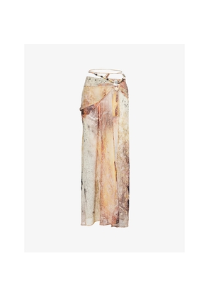 Womens Jaded London Talita Cut-Out Stretch-Woven Maxi Skirt