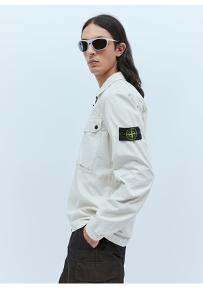 Stone Island Compass Patch Overshirt - Man Shirts Beige S