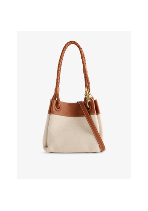 Womens Bottega Veneta Parachute Small Canvas Shoulder Bag