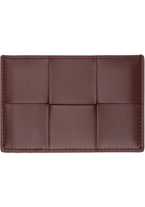 Bottega Veneta Burgundy Cassette Credit Card Holder