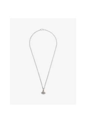 Mens Vivienne Westwood Man. New Petite Orb Platinum-Plated Brass and Crystal Pendant Necklace