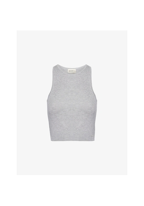 Womens Adanola Racer Crop Knit Vest Top