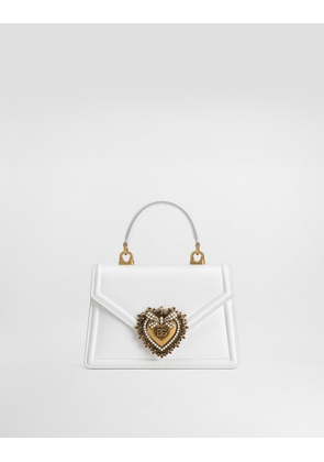 Dolce & Gabbana Small Smooth Calfskin Devotion Bag - Woman Handbags White Leather Onesize