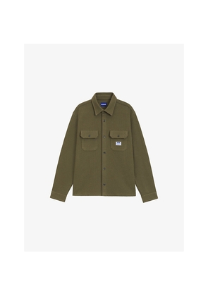 Mens Hugo Logo-Tag Regular-Fit Cotton-Blend Shirt