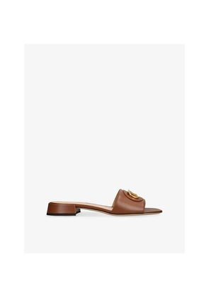 Womens Valentino Garavani Vlogo Signature 20 Leather Sandals
