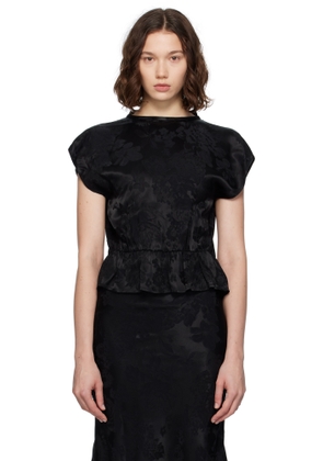 MM6 Maison Margiela Black Floral Blouse