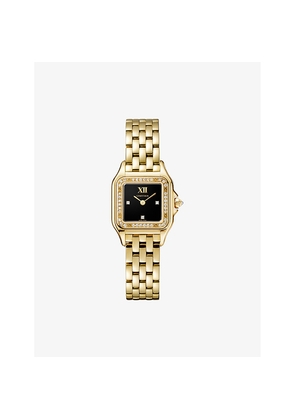 Crwjpn0053 Panthère De Cartier Small 18ct Yellow-Gold and 0.23ct Brilliant-Cut Diamond Quartz Watch