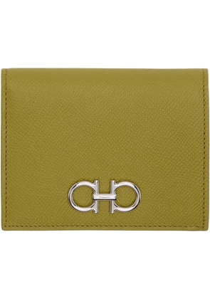 Ferragamo Green Gancini Compact Wallet