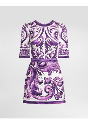 Dolce & Gabbana Majolica-print Short Dress - Woman Dresses Multicolor 40