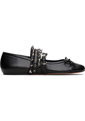 ABRA Black Spike Ballerina Flats