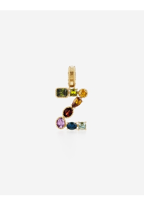 Dolce & Gabbana Charm Z Lettering 18-carat Yellow Gold And Multicolored Gems - Woman Charms Gold Onesize