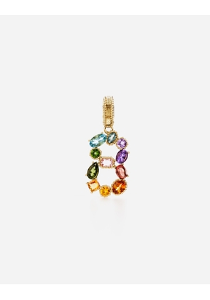 Dolce & Gabbana 18 Kt Yellow Gold Rainbow Pendant With Multicolor Finegemstones Representing Number 8 - Woman Charms Gold Onesize