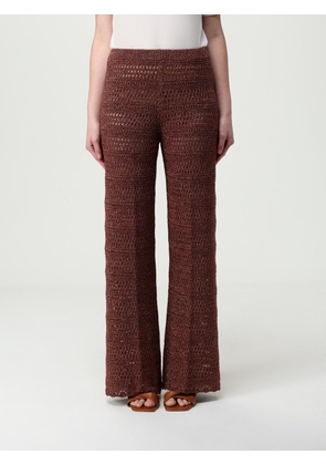 Pants TWINSET Woman color Bronze