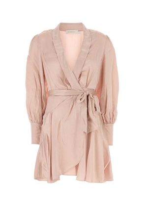 Zimmermann Dress Woman In Rose-pink Silk