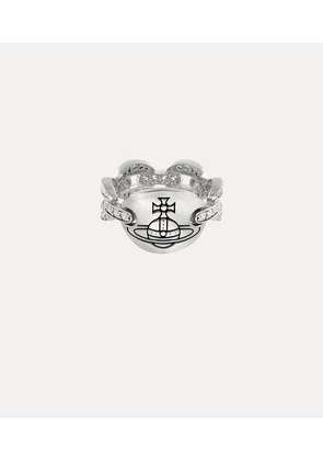 Vivienne Westwood Clorinthe Ring Silver Silver / Cubic Zirconia Unisex
