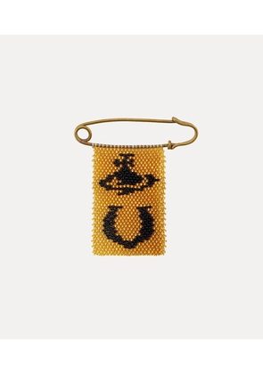 Vivienne Westwood Beaded Charm Pin Woven Beading One Size Unisex