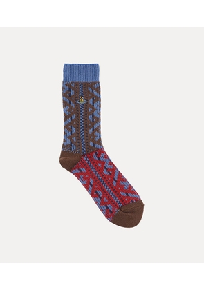 Vivienne Westwood Ladies Sock Blue Cotton Women