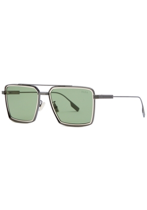 Zegna Aviator-style Sunglasses - Grey - One Size