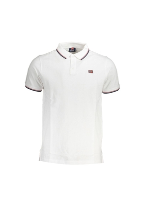 White Cotton Men Polo Shirt - XXL