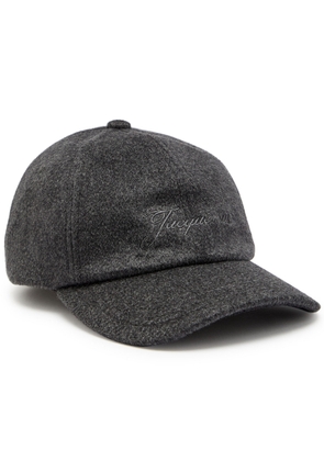 Jacquemus La Casquette Cachemiro Logo-embroidered Wool cap - Dark Grey - 60 (UK 6 / XS)