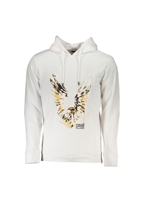 White Cotton Men Sweater - M