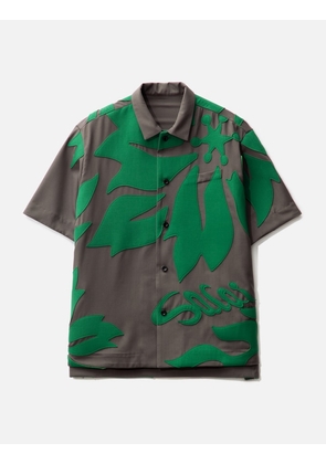 Floral Embroidered Patch Suiting Shirt