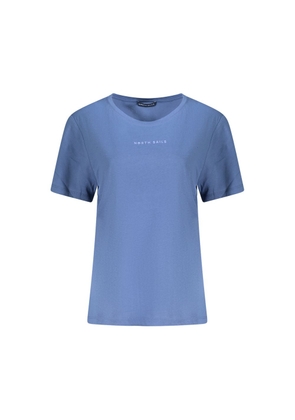 Blue Cotton Tops & T-Shirt - S