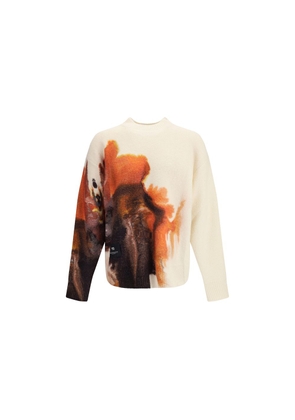 U GFX KNIT CREW CWHITE/MULTCO - S