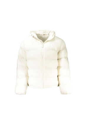 Calvin Klein White Polyamide Men's Jacket - S