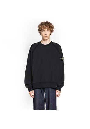STONE ISLAND MAN BLACK SWEATSHIRTS